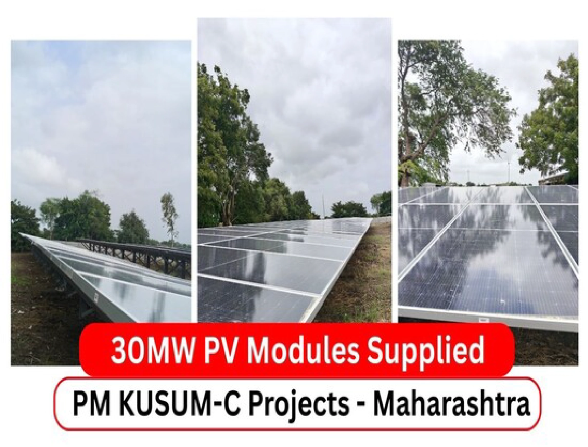 ADM solar supplies 30MW of high efficiency PV Modules For PM kusum c project in Maharashtra